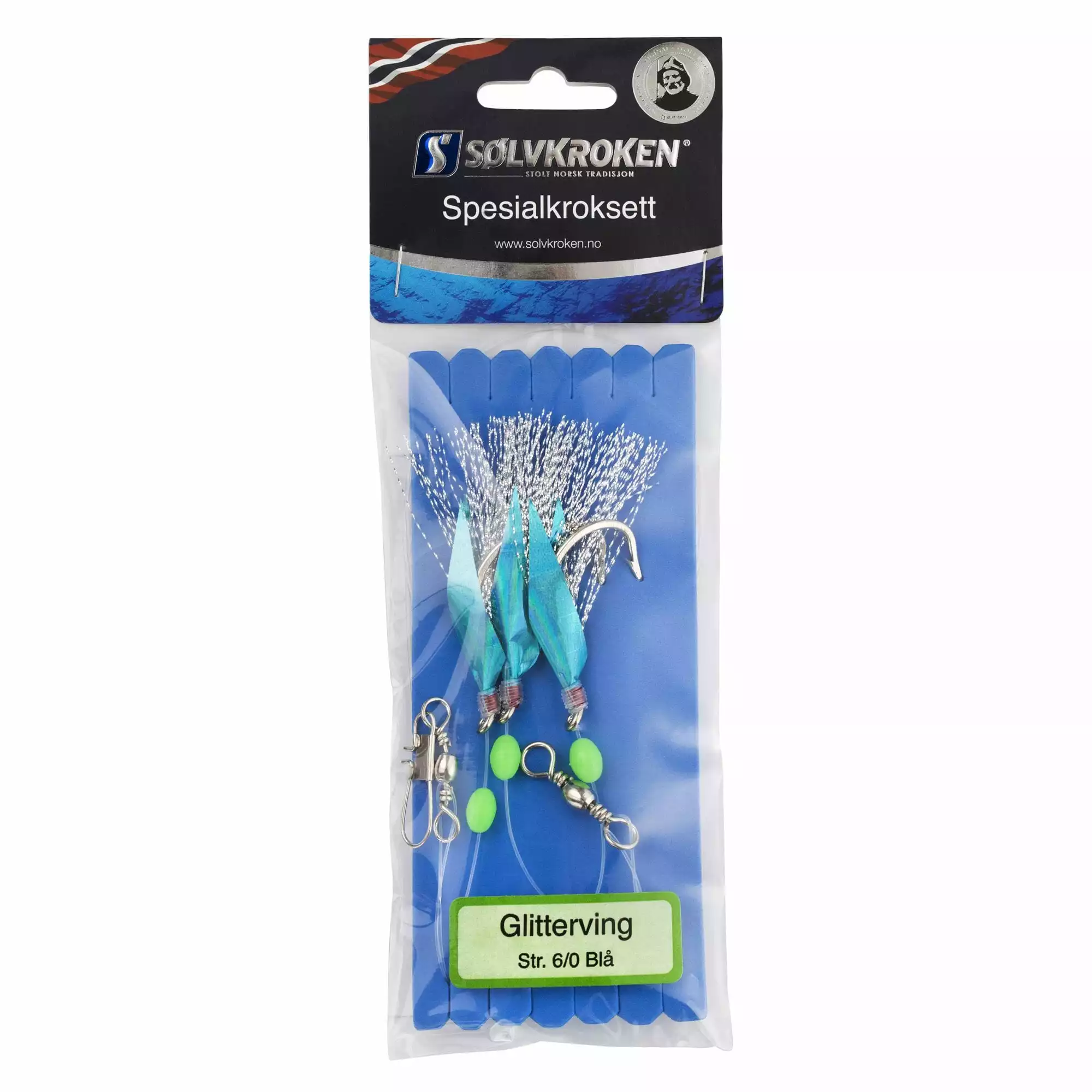 Sølvkroken Spesialkroksett Glitterving Blå 3 Sølvkroken Spesialkroksett Glitterving Blå