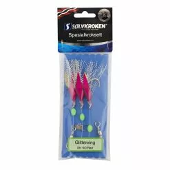 Sølvkroken Spesialkroksett Glitterving Rød