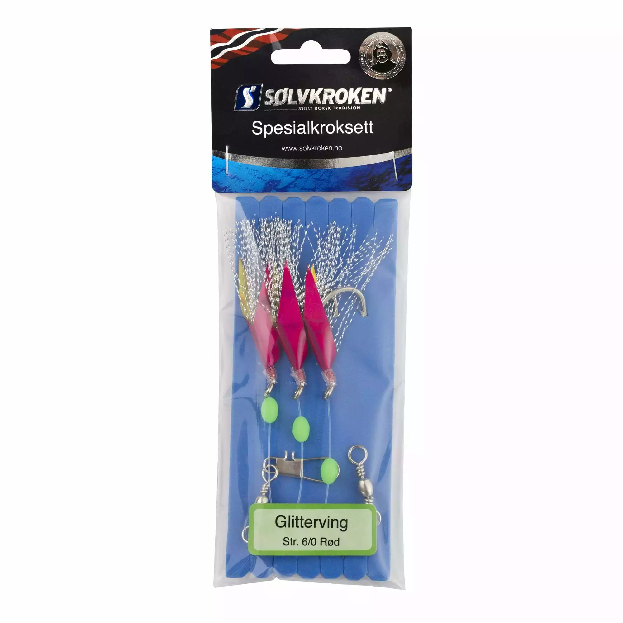 Sølvkroken Spesialkroksett Glitterving Rød 3 Sølvkroken Spesialkroksett Glitterving Rød