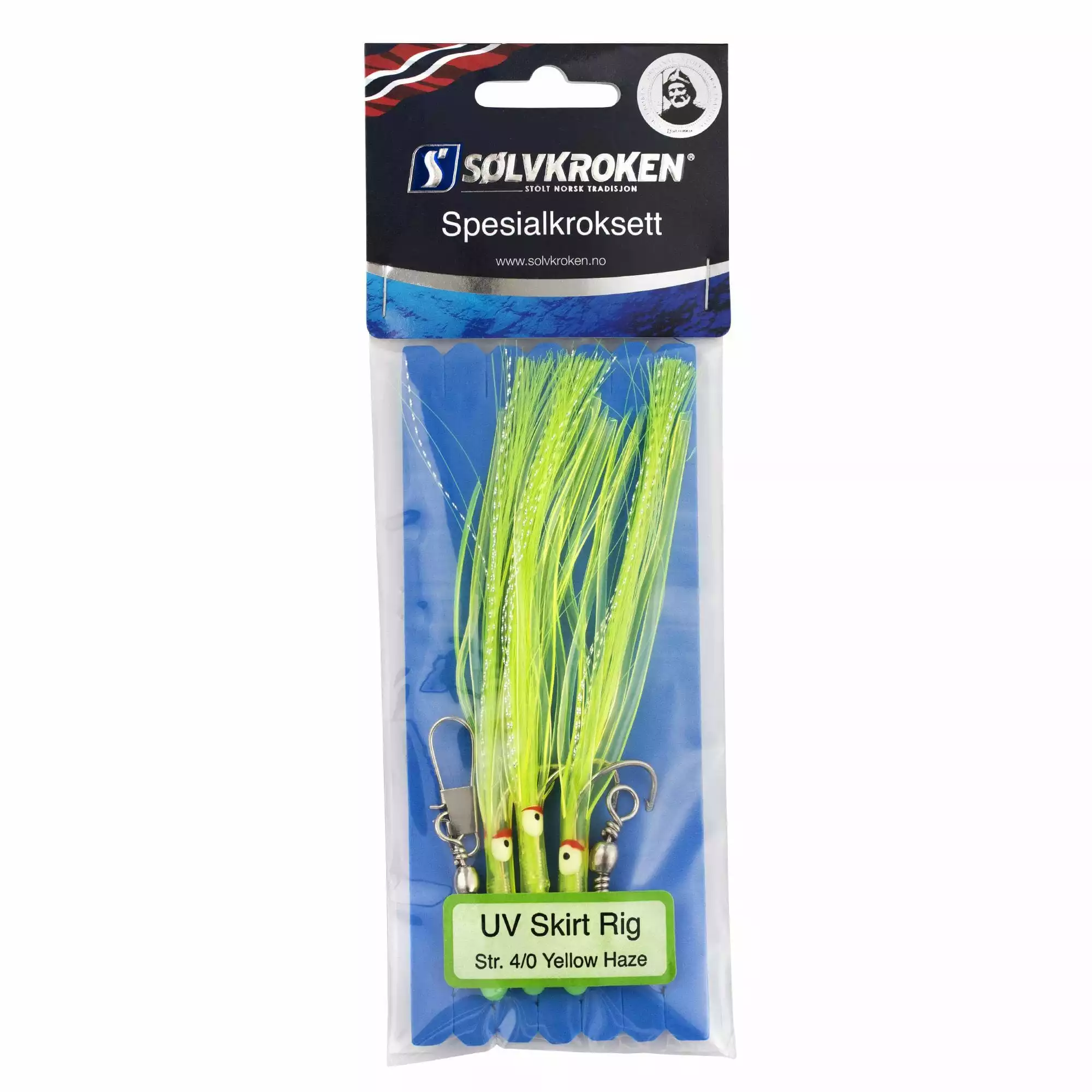 Sølvkroken Spesialkroksett UV Skirt Rig YH 3 Sølvkroken Spesialkroksett UV Skirt Rig YH